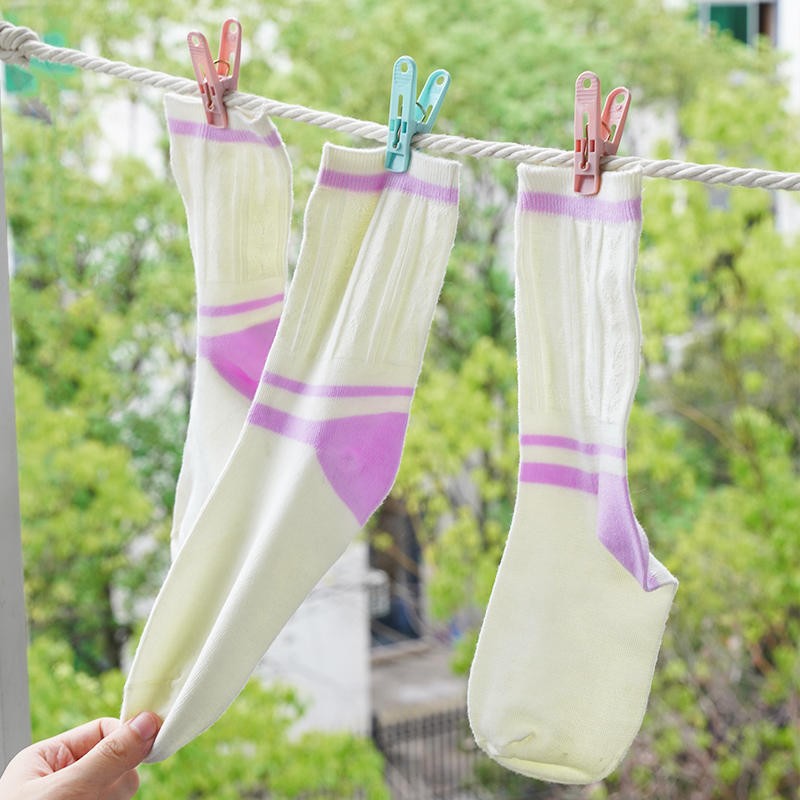 30Pcs Plastic Clothes Pegs with Basket, Spring Clips for Laundry & Towels