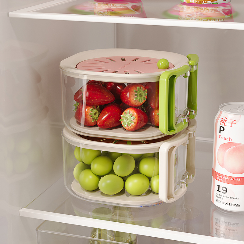 Cute Multifunctional Kitchen Drain Basket with Cover for Fruits and Vegetables