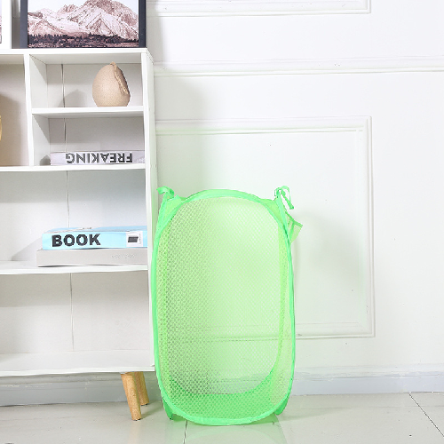 Foldable Laundry Basket Mesh Breathable Clothes Storage Bin In Stock