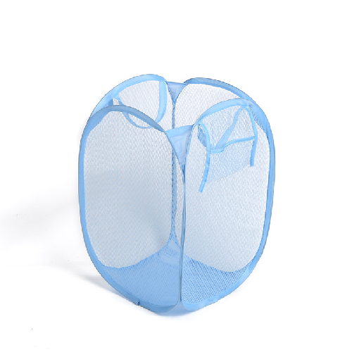 Foldable Laundry Basket Mesh Breathable Clothes Storage Bin In Stock